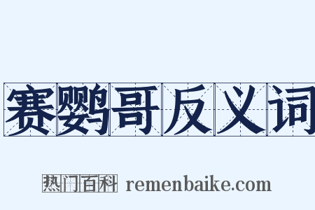 赛鹦哥反义词是什么意思的图片